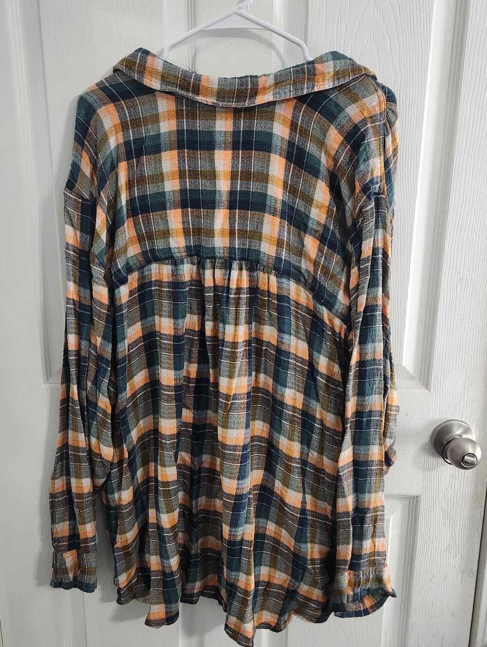Anthropologie Pilcro button up plaid flannel shirt size 3x countrycore farmcore - Picture 8 of 9